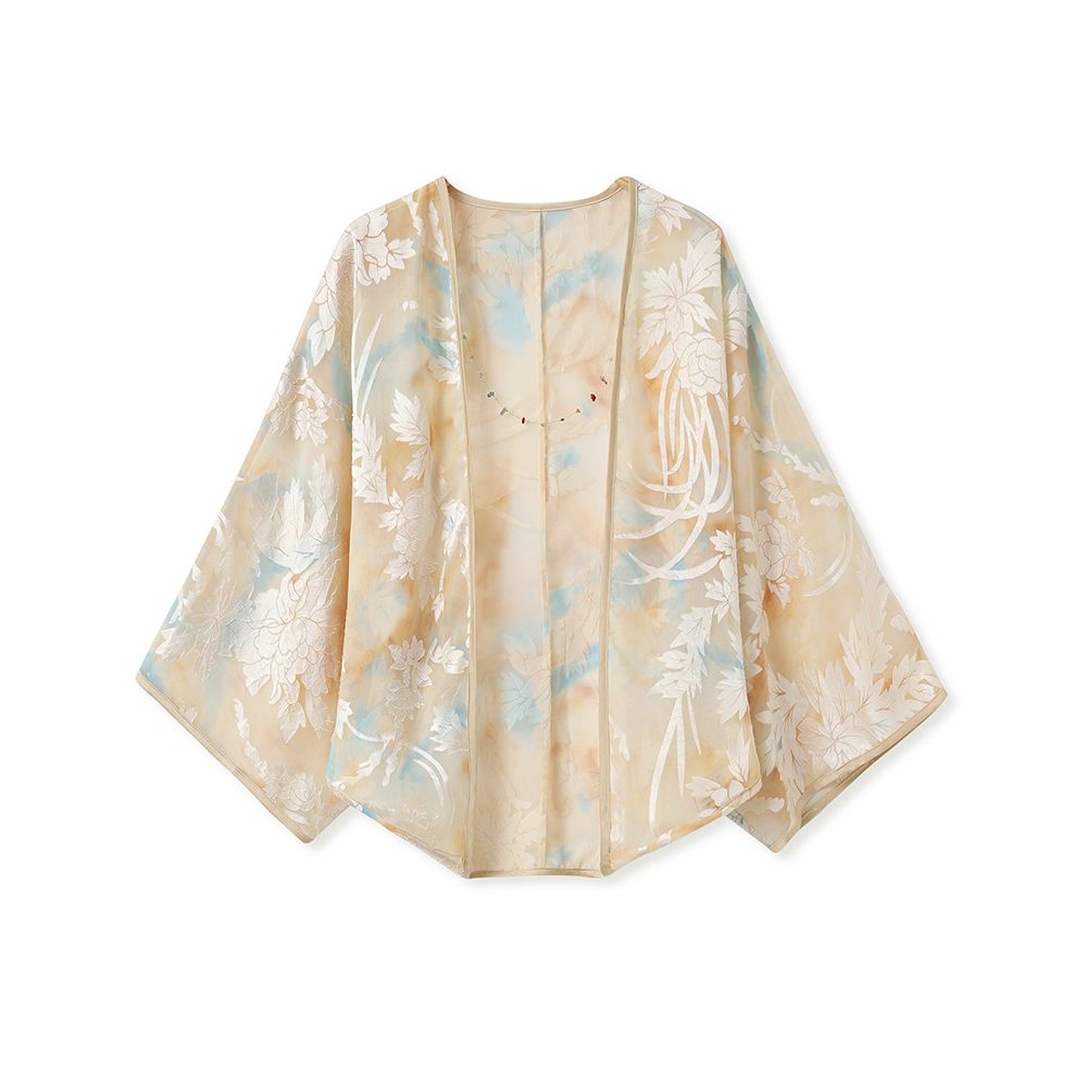 Tang Dou Gao Ding Yun Ran Kui New Chinese style Retro cardigan Chiffon Sunscreen jacket Strap skirt Dress image 8