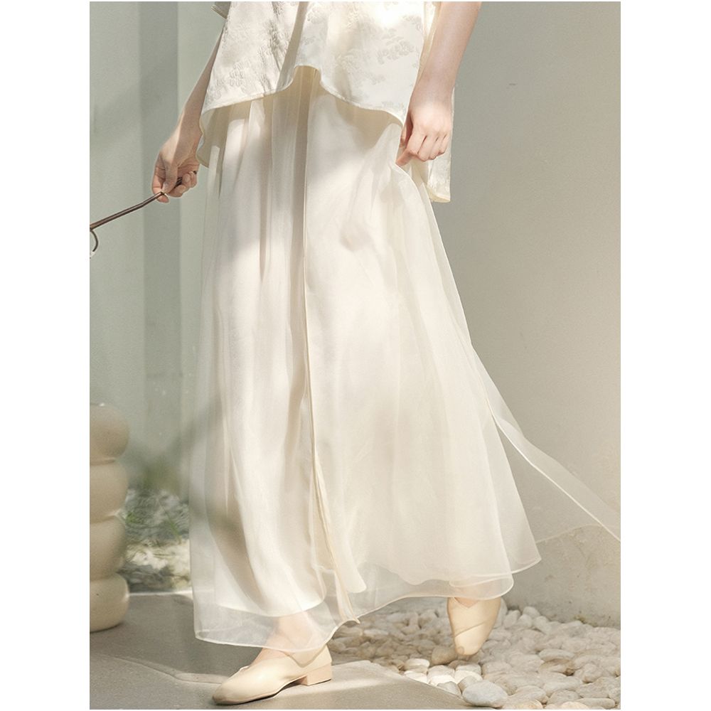 Asaya1064 - Mountain Colored Spring and Summer New Chinese Women s Clothing Improvement Hanfu Double breasted Jacquard National Style Coat Zen Tea Clothing Plate Button Top