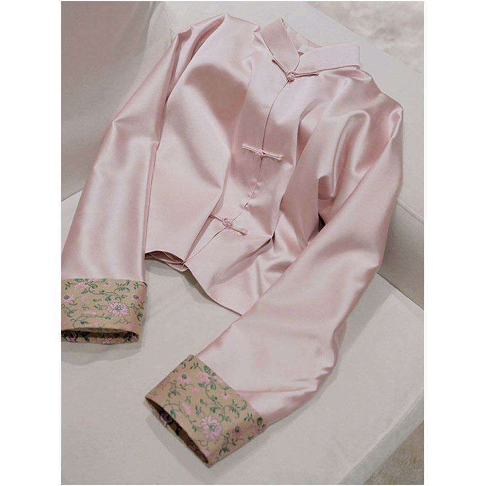 New Chinese retro improved buttoned shirt 2025 autumn and winter new chiffon niche design embroidered Tang suit top image 5