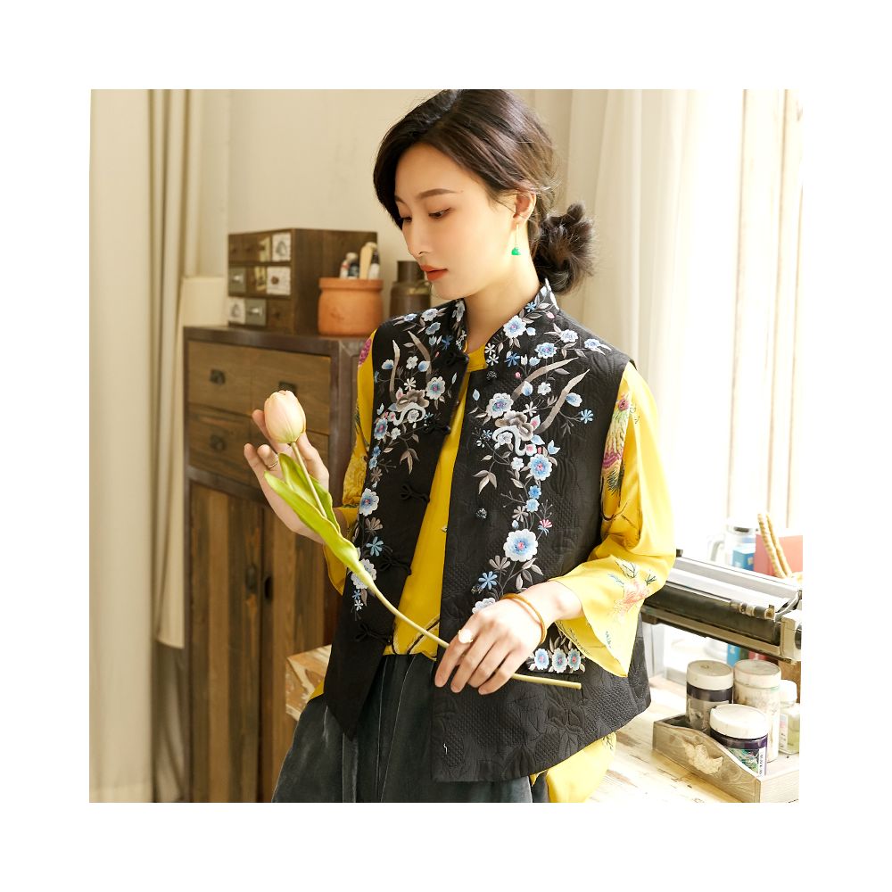 Offline blood loss price CPP926 pure handmade nail bead buckle heavy industry embroidery Western style new Chinese style spring and autumn vest image 34