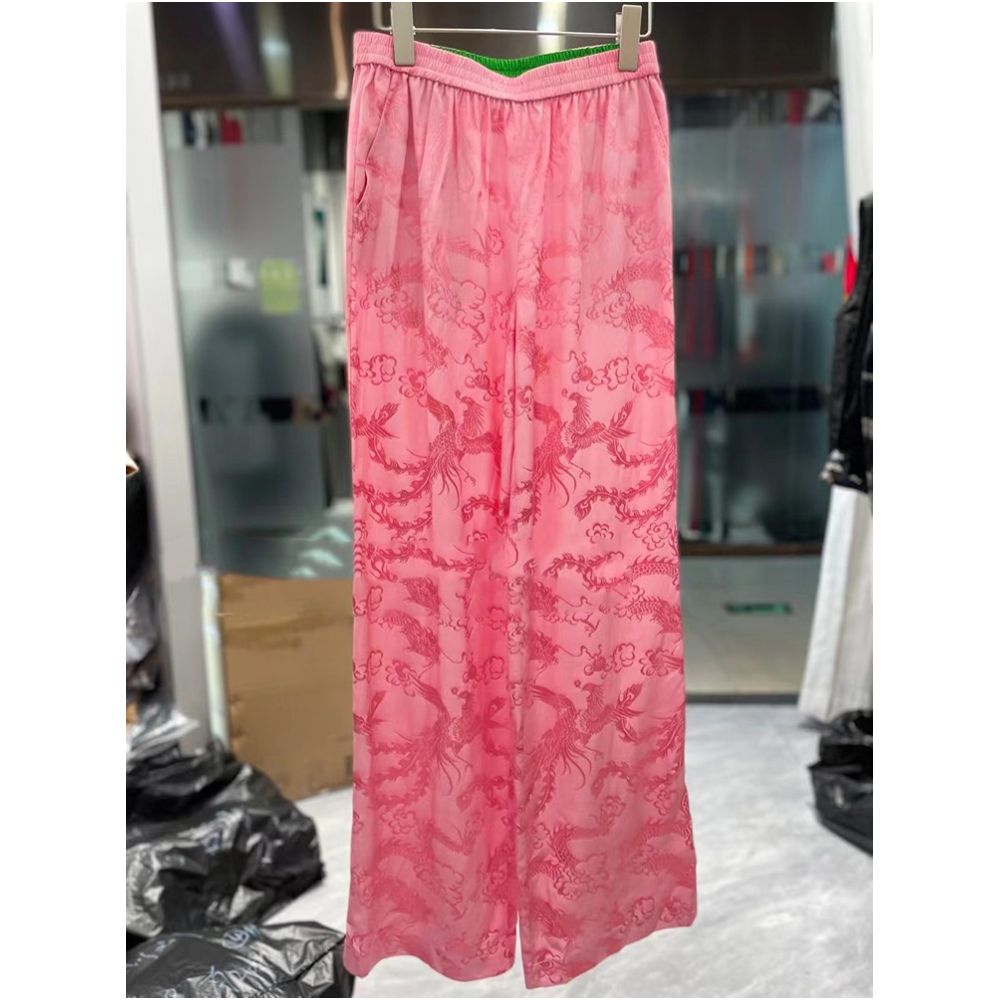 Town store treasure PYJ084 silk cotton old satin Western style Chinese style retro mopping trousers spring and autumn women image 66