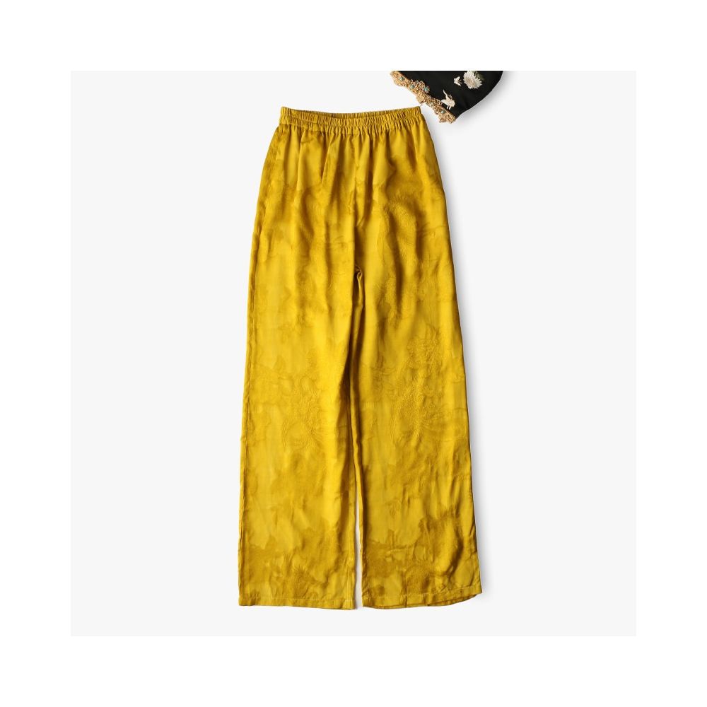 Town store treasure PYJ084 silk cotton old satin Western style Chinese style retro mopping trousers spring and autumn women image 79