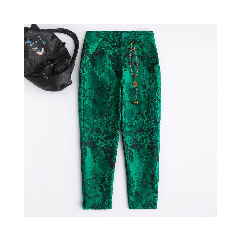 Offline blood loss price CPP154 Chinese style retro casual pants women s Chinese style long pants versatile daily retro image 38