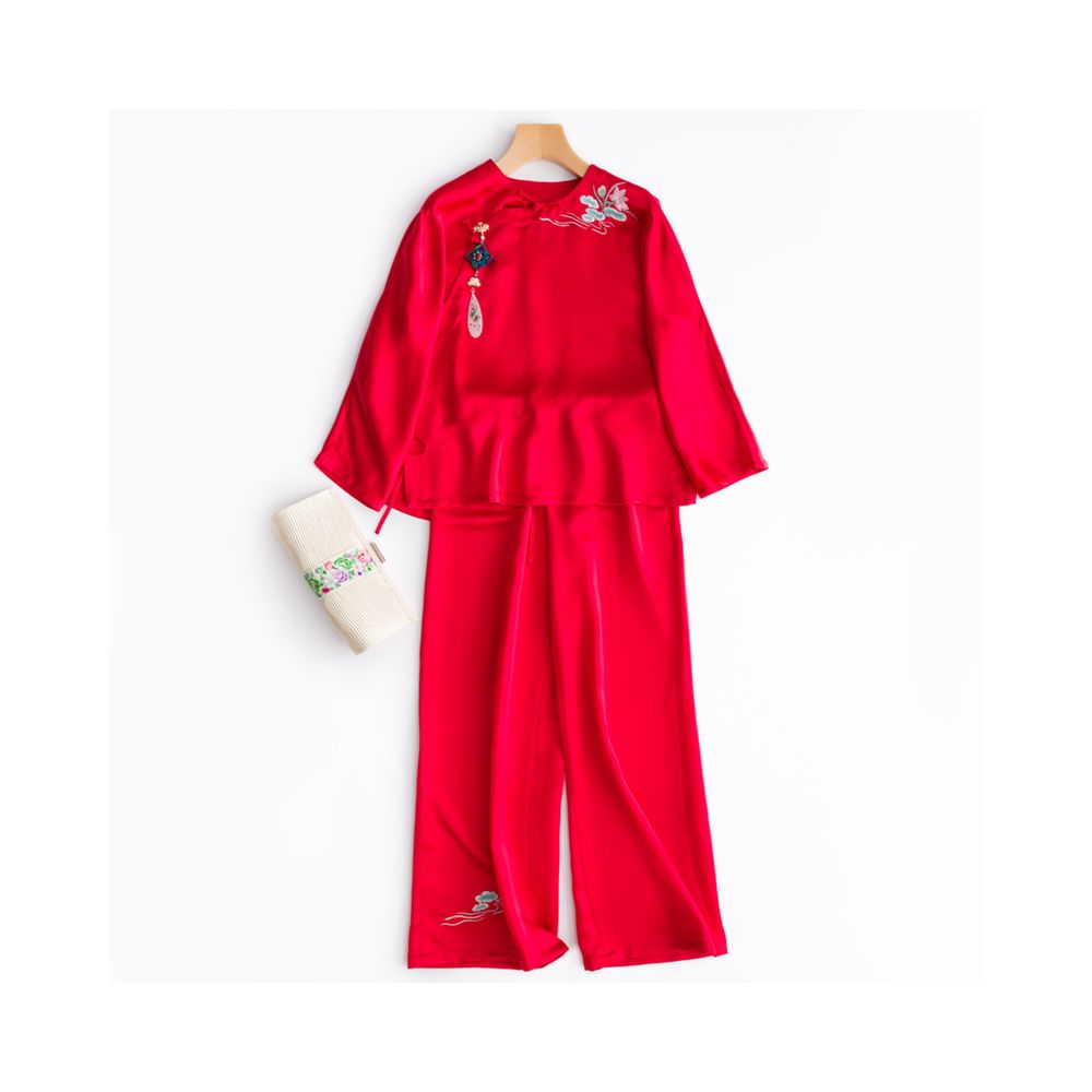 Offline Blood Loss Price CPP755 Acetate Satin Chinese Style Embroidery Hanfu Top Chinese Women s Embroidery Home Furnishings image 138