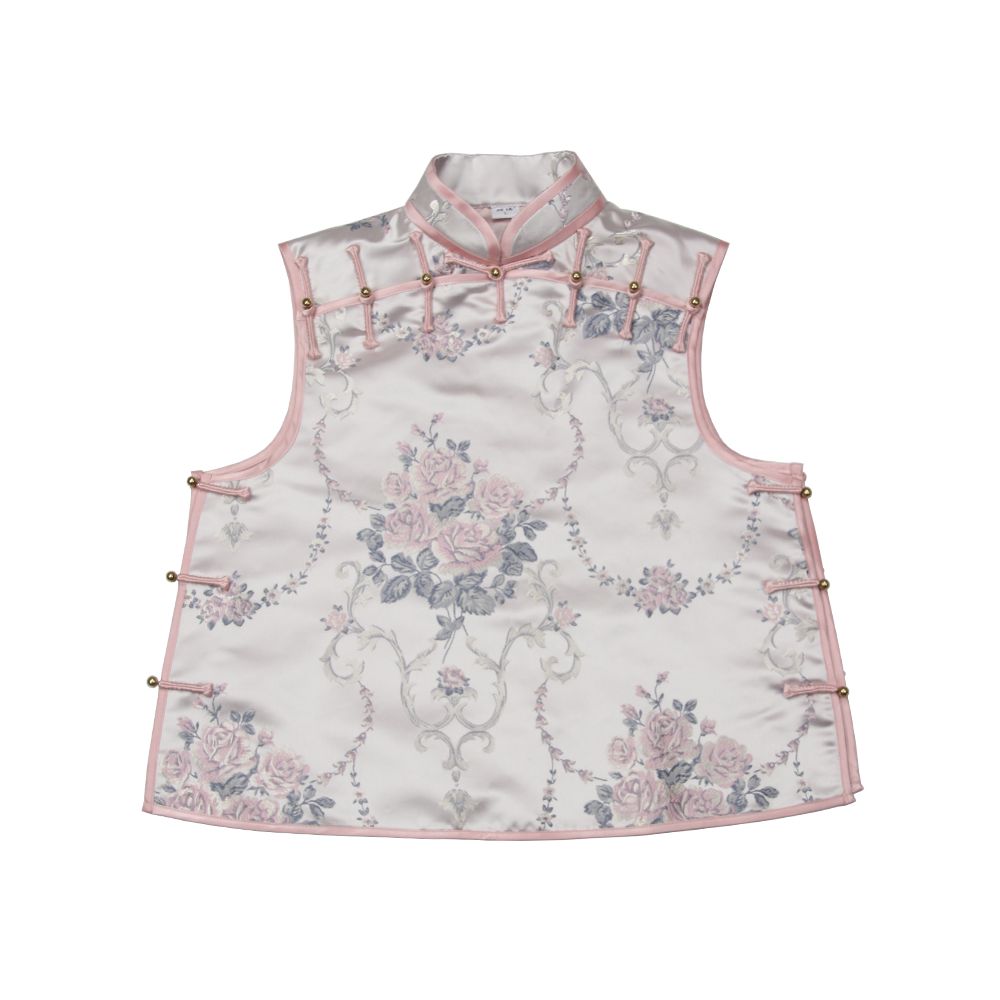 National Style New Spring and Autumn Satin Thirteen Taibao Vests Shoulders Tang style Top Small Shirt Coat Women s Stand up Collar image 72