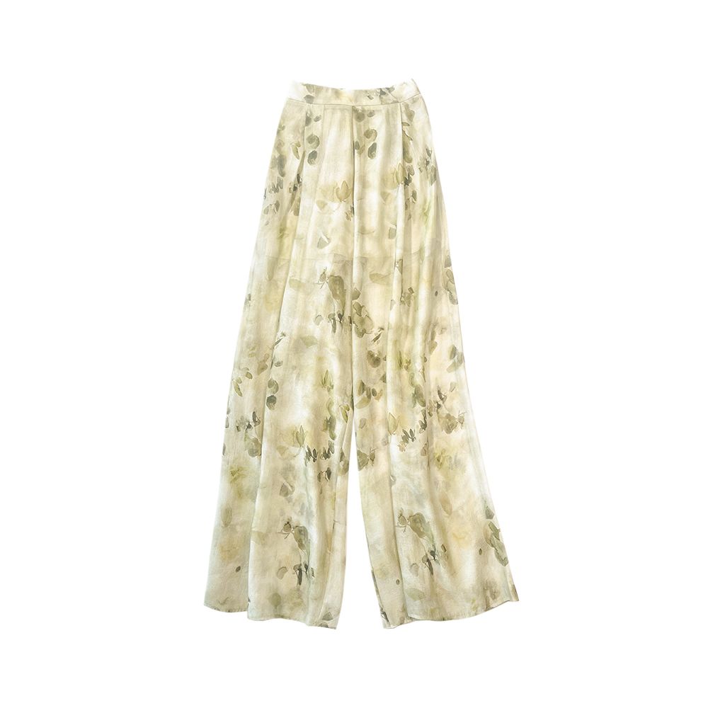 OPOF s new Chinese style printed shirt and wide leg pants set has a niche and refreshing design for vacation in spring and summer 2024 image 9