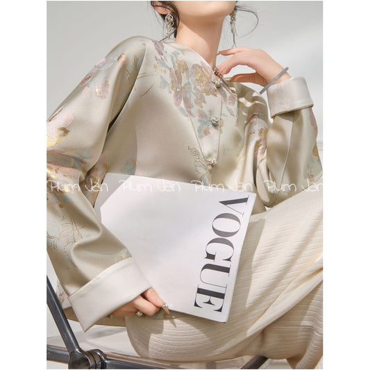 ASAYA5014 – Ivory Blossom Brocade Jacket 🌸✨