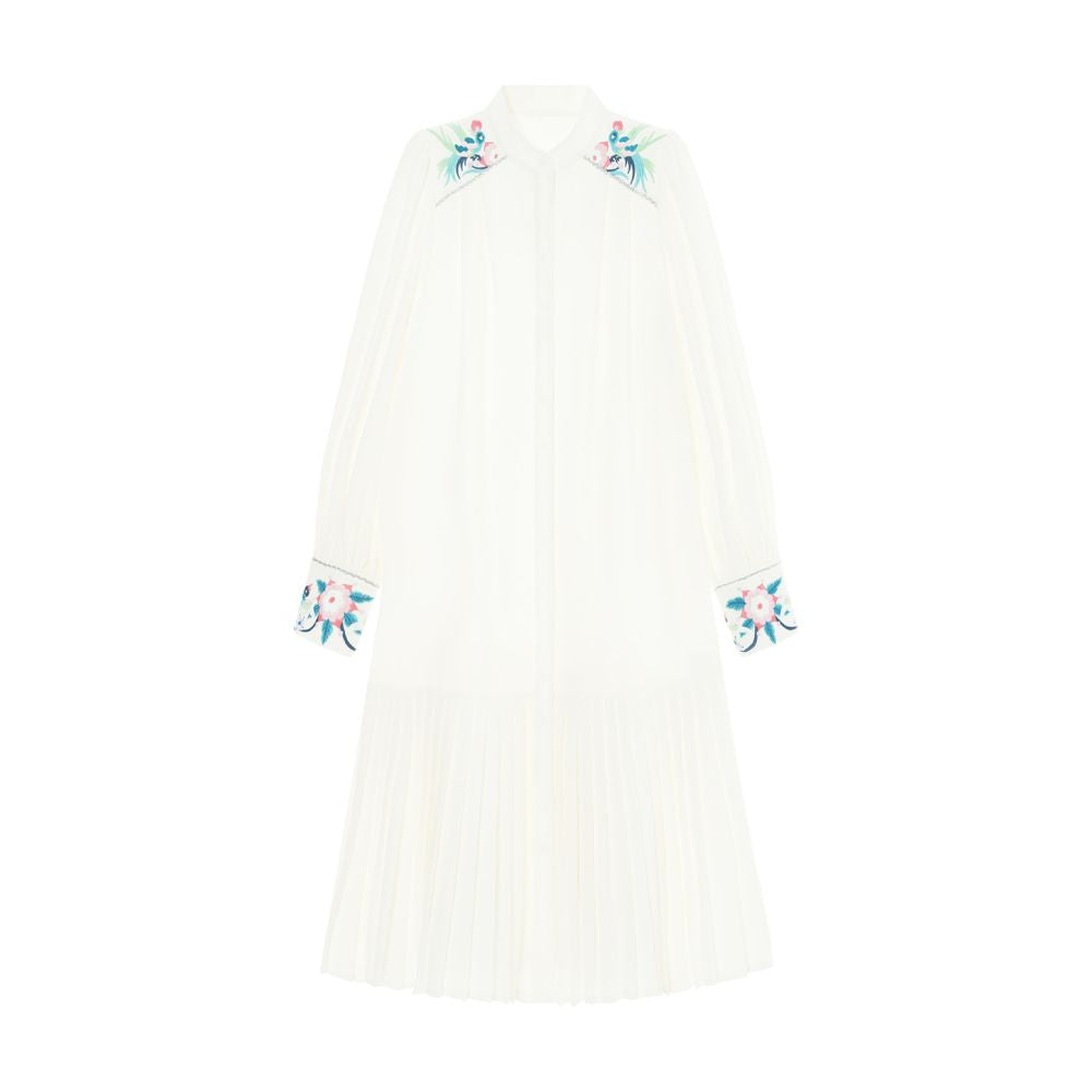 Su Luo Original Huaxia Vientiane Miao Territory Peony Autumn Chinese Style Embroidered Loose Long Shirt Dress for Women image 6
