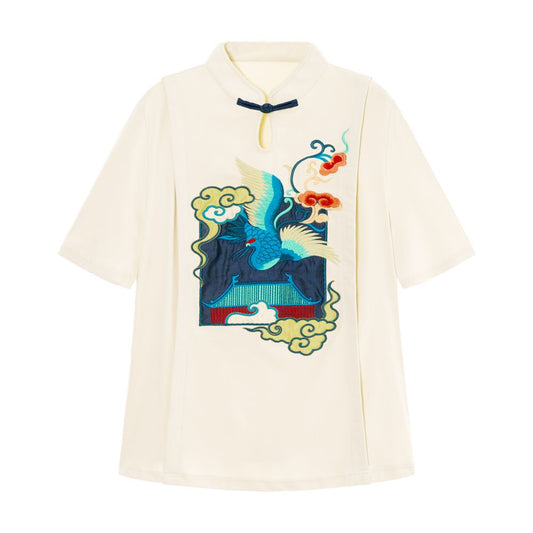 ASAYA5026 – Celestial Phoenix Embroidered Tee 🖤🔥