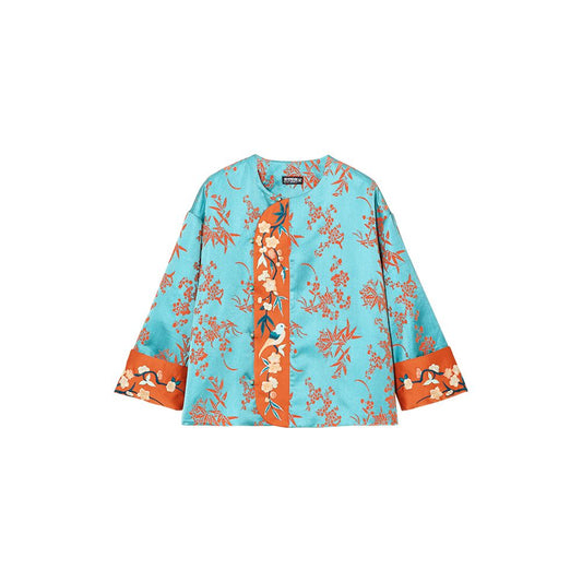 ASAYA5037 – Azure Bloom Brocade Jacket 🐉🌸
