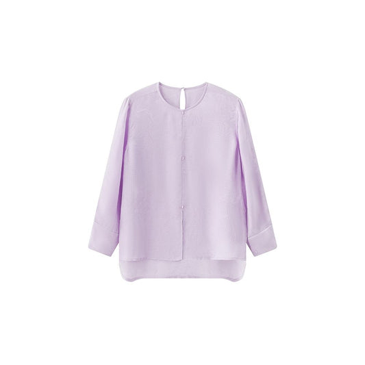 ASAYA5036 – Pusu Silk Jacquard Blouse 💜✨