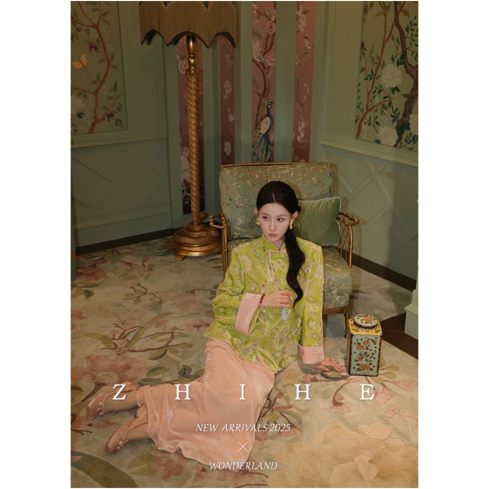 Wuyan Yihe Yingying Fuyang Jing Luxury Chinese Style Silk Velvet Bead Embroidered Coat Half Skirt image 0