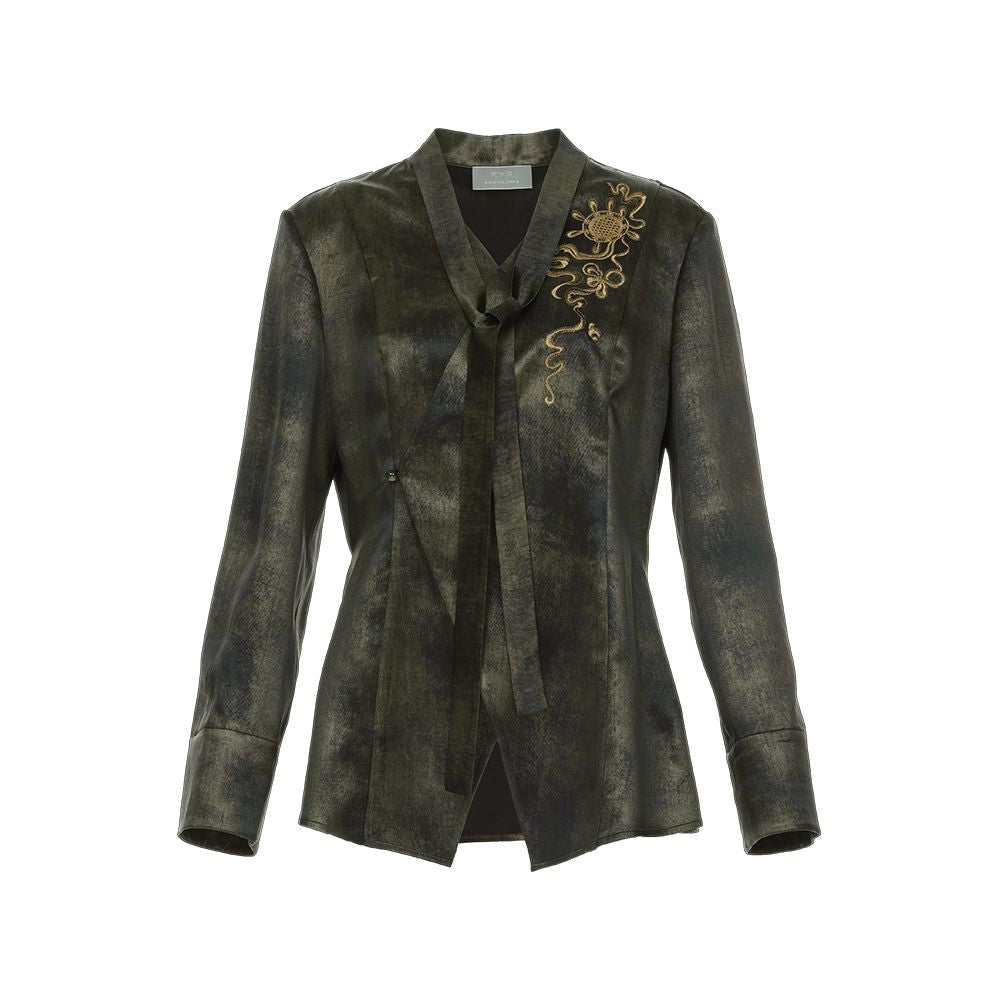ASAYA5052 – Imperial Grace Satin Blouse 👑🌸