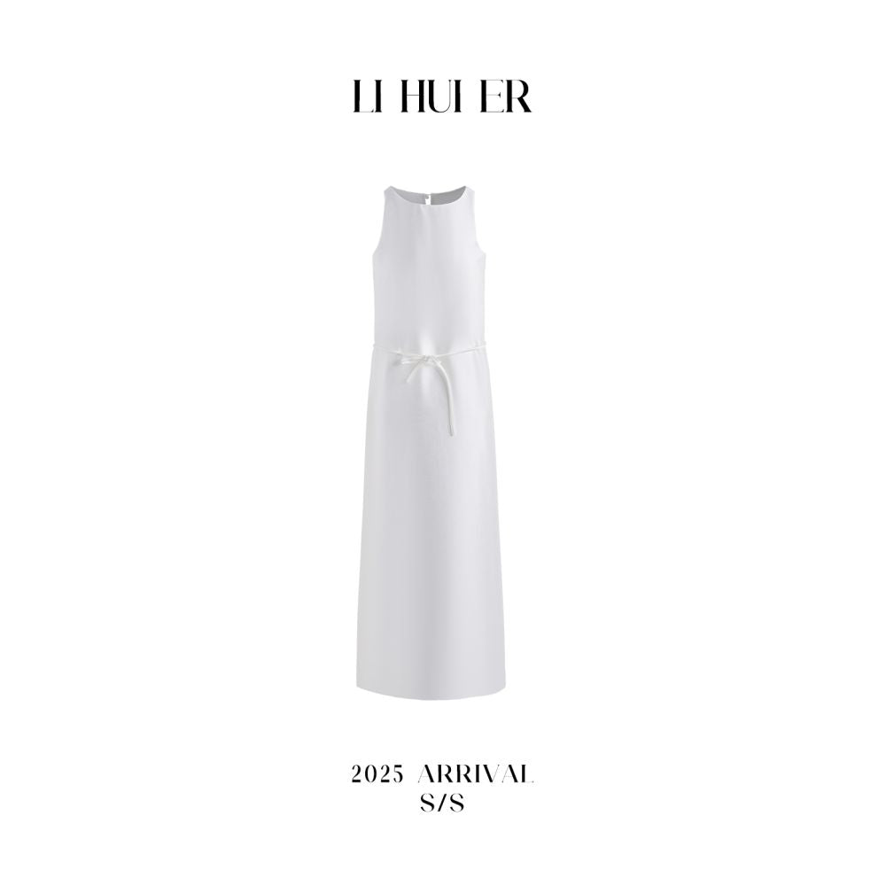 LiHuiEr simple fog black dress for women exuding a sense of luxury and slimming temperament Sleeveless vest dress image 9