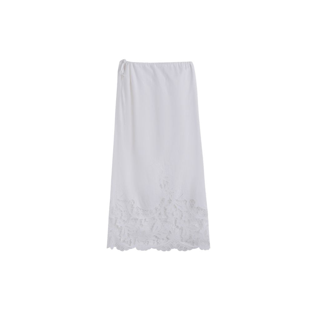 LiHuiEr Li Huier Gaffmanle White lace skirt female design minimalist hip skirt long skirt image 8