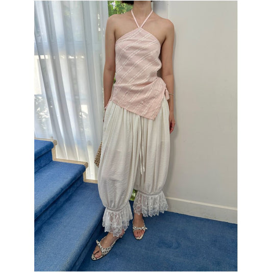 ASAYA5069 – Cloud Whisper Cotton-Lace Pants ☁️🤍