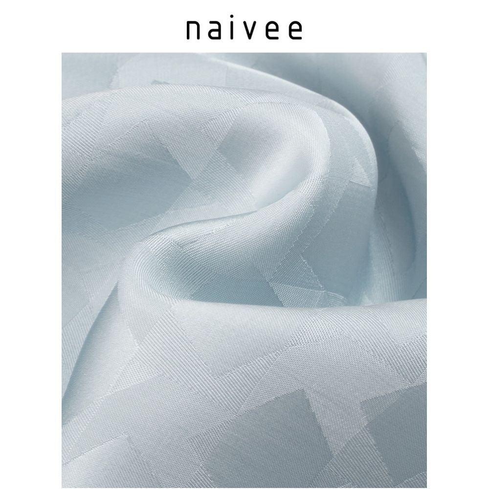 Acetic acid checkered jacquard naivee new Chinese style suit 25 autumn new style light cool breathable mid sleeved pants image 4