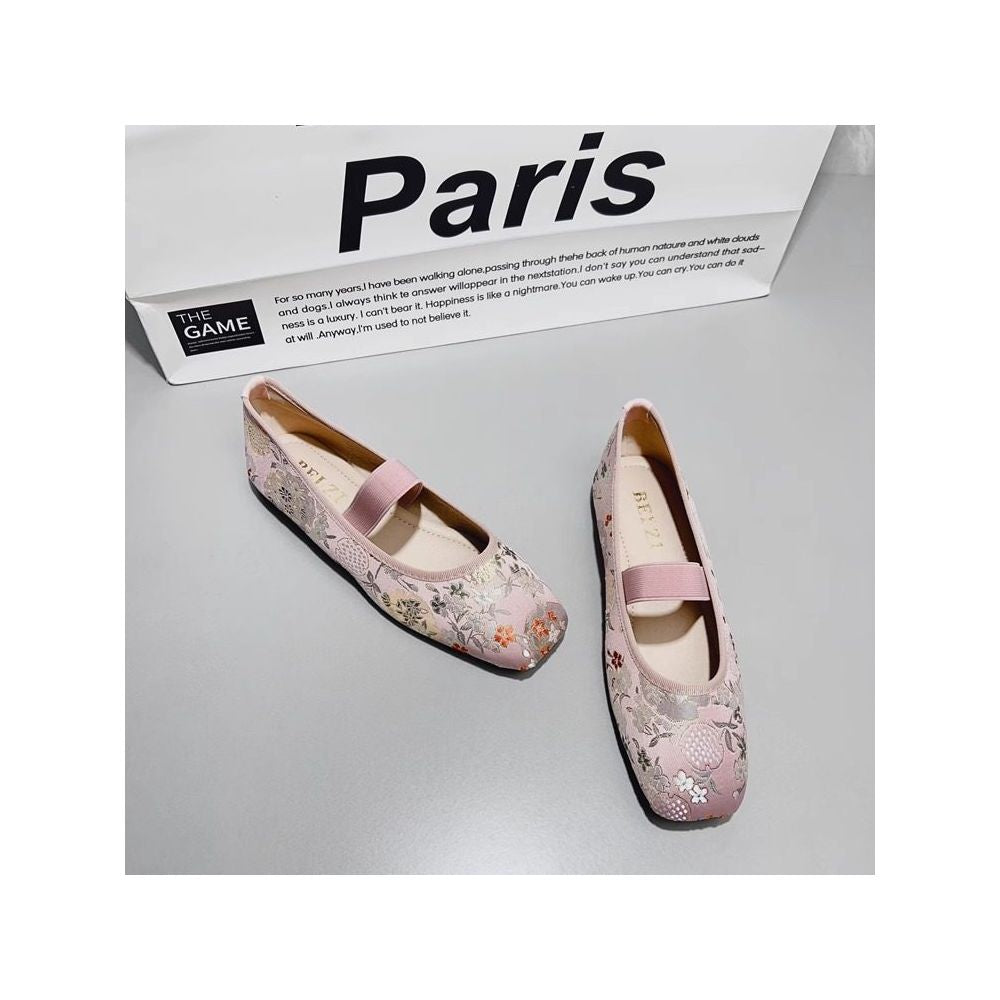 New Chinese style low order women s shoes 2025 new summer fairy gentle square toe pink Mary Jane shoes image 5