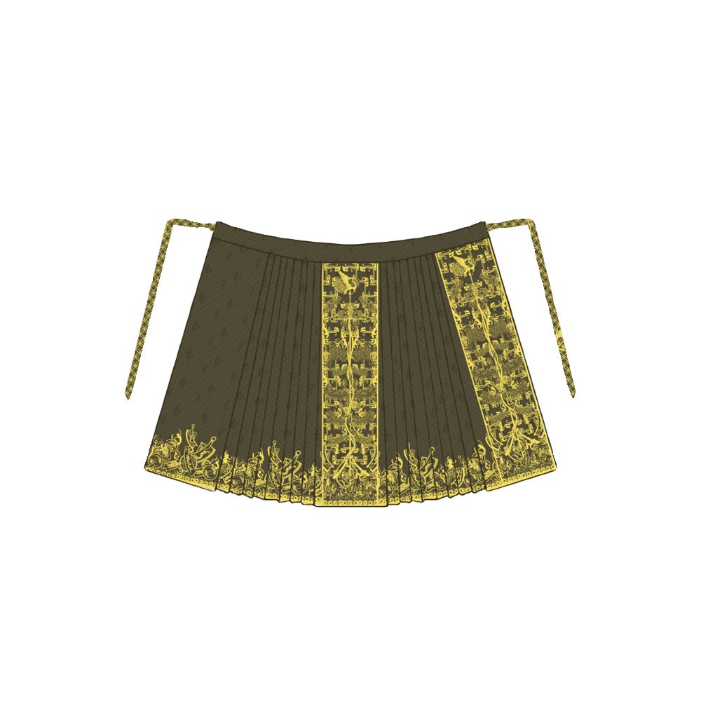 Anytime anywhere come to Caixin a new Chinese style imitation makeup flower patterned Hanfu improved horse face skirt summer half skirt image 5