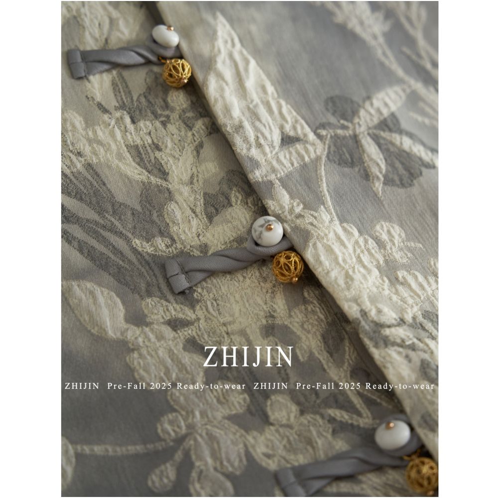 Beautiful young style new Chinese jacket autumn and winter satin jacquard exquisite top high end Chinese style women s clothing 2025 new style image 4