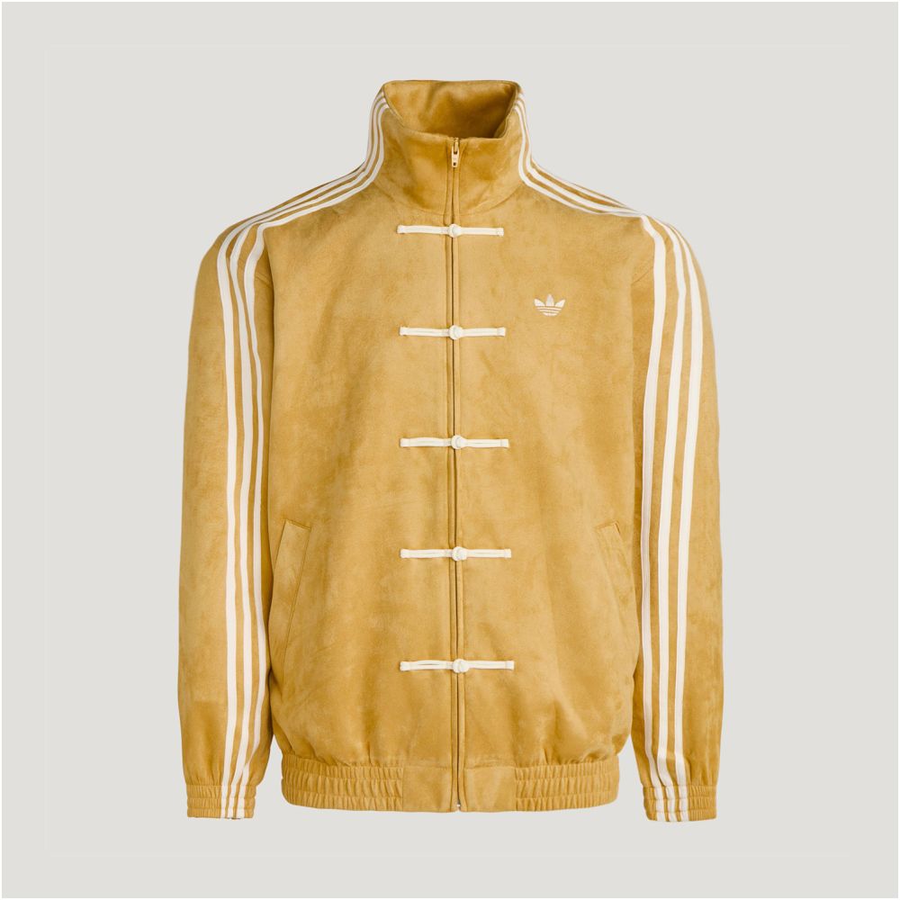 Adidas Adidas official authentic clover men s and women s standing collar long sleeved loose casual jacket KT3851 image 3
