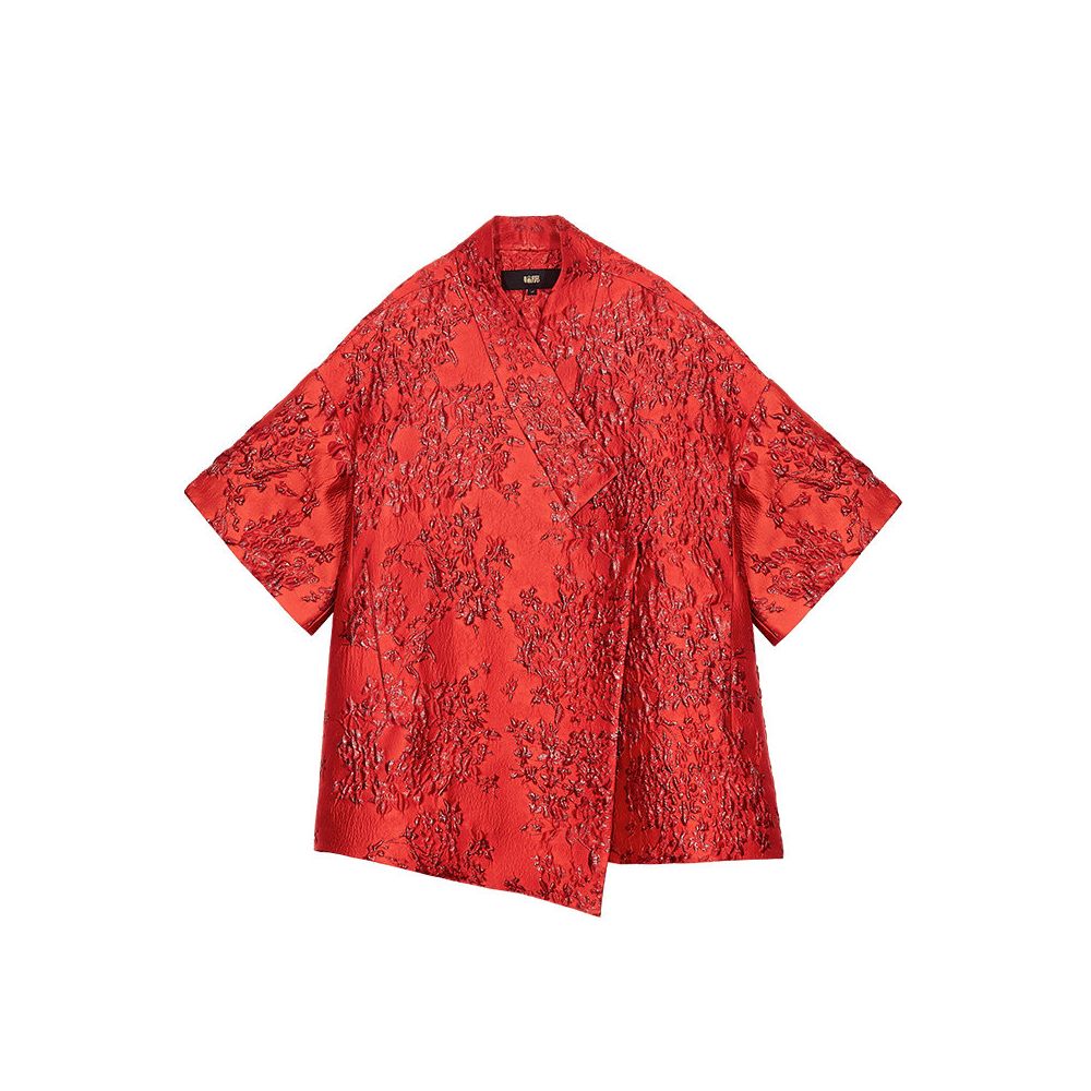 New Year Series Fireworks inspired Outerwear Festive Chinese style High end Trench Coat Winter 2025 for Women image 5