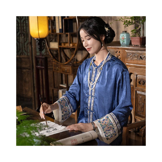 ASAYA5856 – Azure Heritage Embroidered Jacket 💙🪡