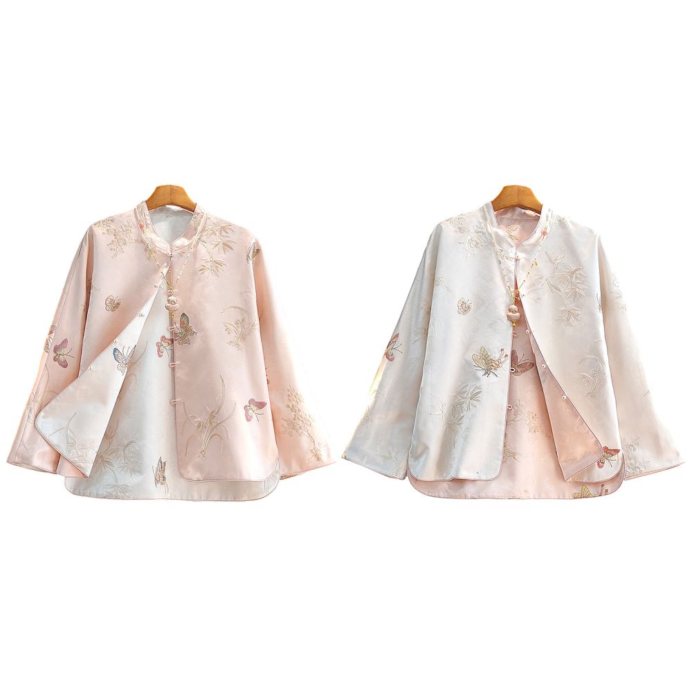 ASAYA5865 – Butterfly Silk Reversible Jacket 🦋✨