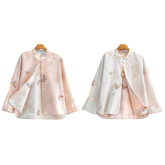 ASAYA5865 – Butterfly Silk Reversible Jacket 🦋✨