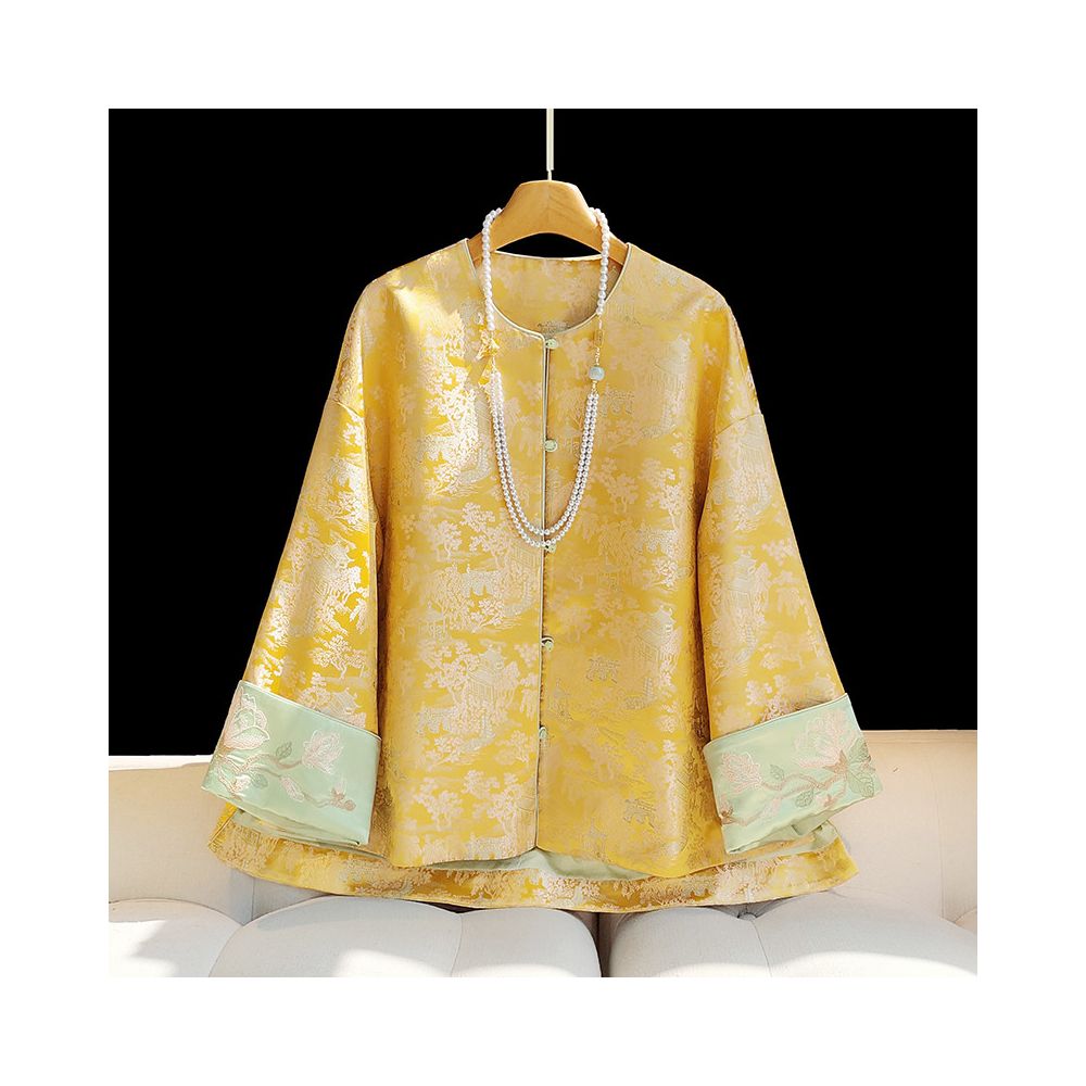 ASAYA5876 – Golden Song Brocade Jacket ✨💛