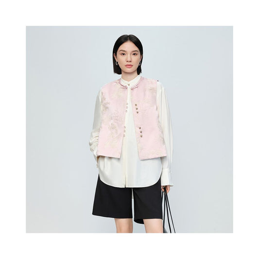 ASAYA5905 – Blush Phoenix Embroidered Vest 🌸🕊️