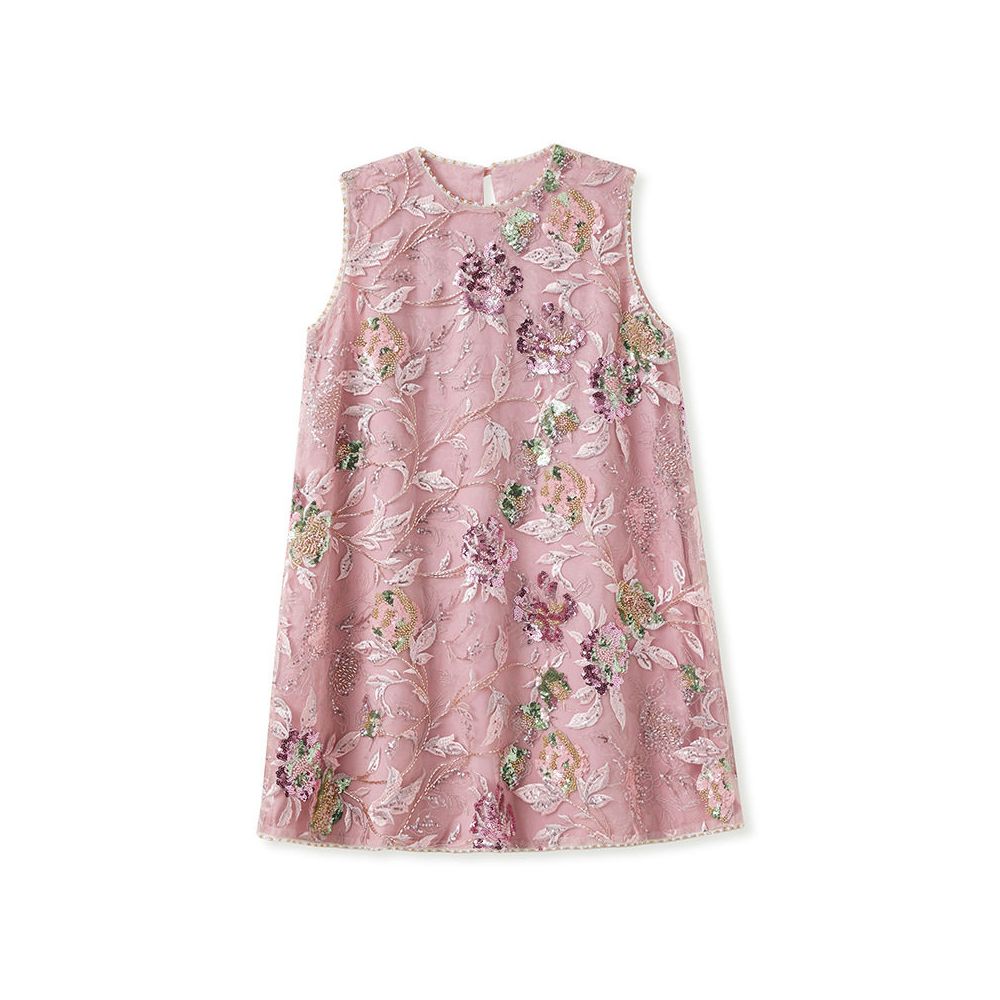 ASAYA5910 – Blush Bloom Embroidered Dress 🌸✨