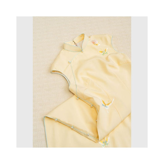 ASAYA5915 – Butterly Pearl Cheongsam Dress 🦋💛