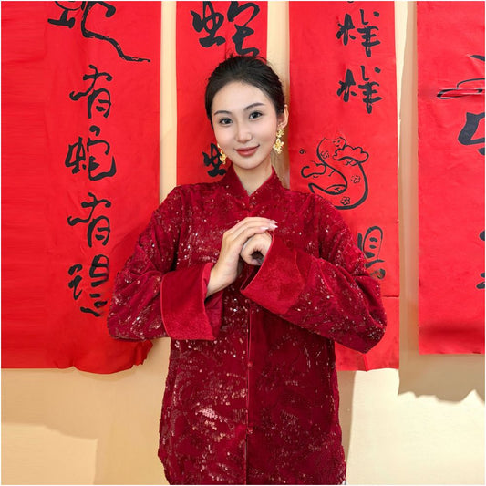 ASAYA5968 – Imperial Sparkle Tang Jacket ❤️✨