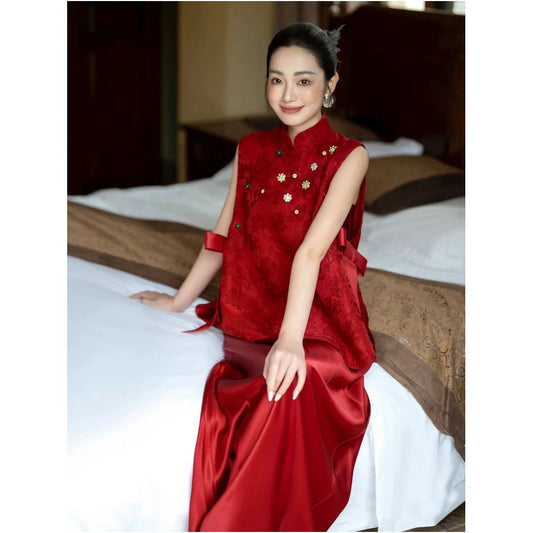 ASAYA5971 – Regal Blossom Silk Set ❤️🌺