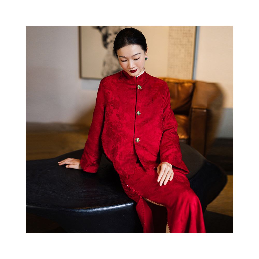 ASAYA596 – Imperial Blossom Mandarin Jacket 🌺✨