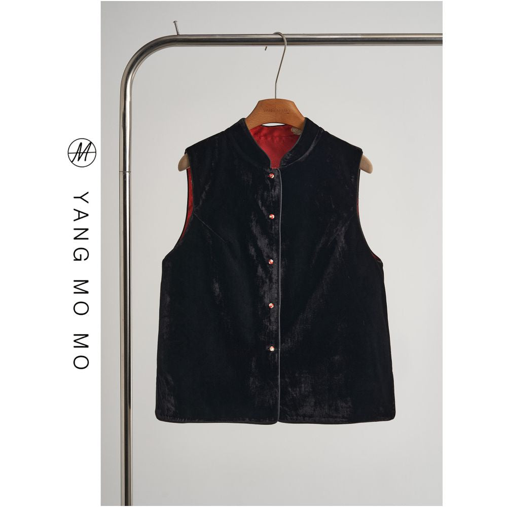 New Chinese style Chinese style Western style age reduction double sided wearing vest 2026 Year of the Horse zodiac year New Year battle robe standing collar and camisole for women image 2