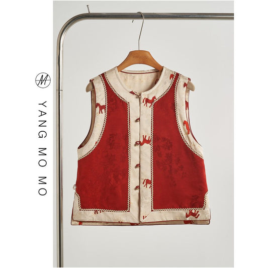 ASAYA6005 – Crimson Reversible Heritage Vest 🐎❤️