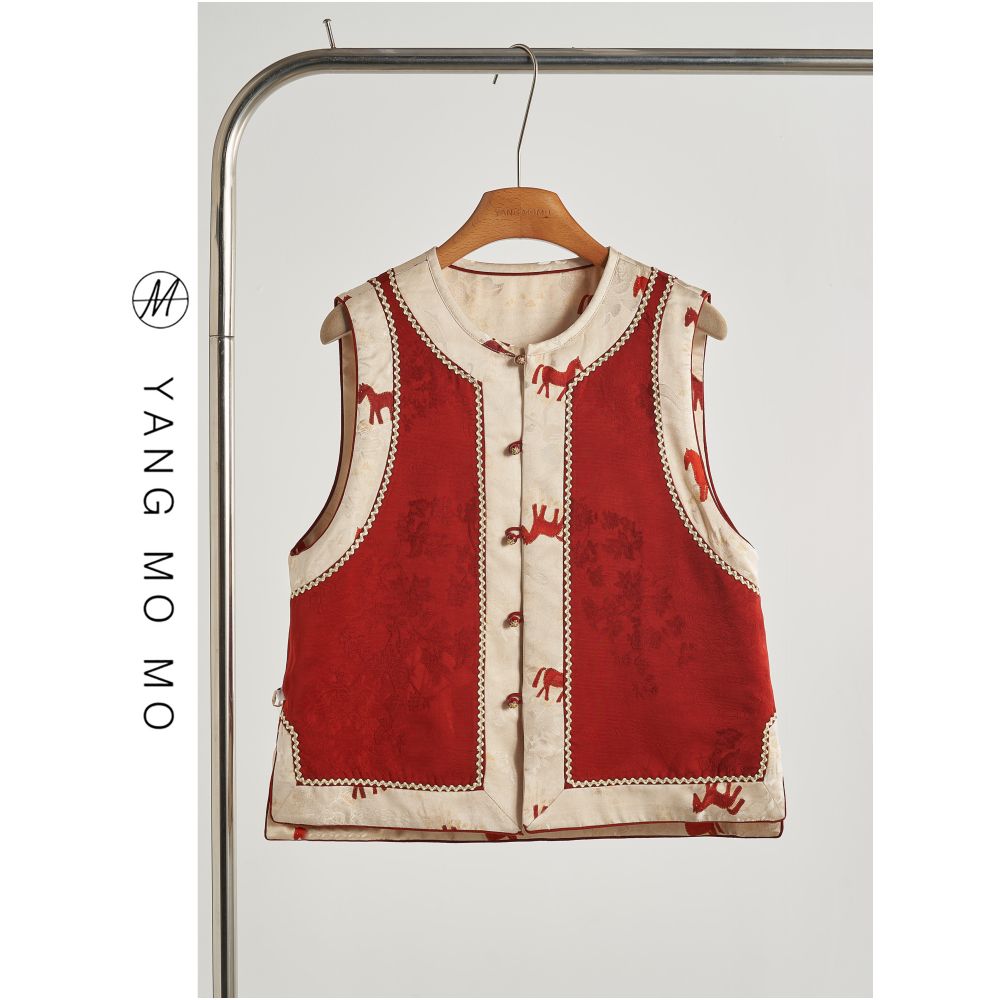 ASAYA6005 – Crimson Reversible Heritage Vest 🐎❤️