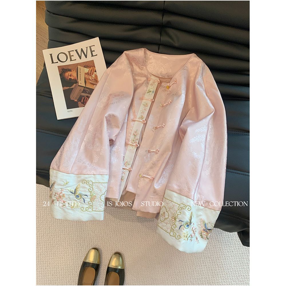 ASAYA6012 – Blush Heritage Embroidered Jacket 🌸🕊️