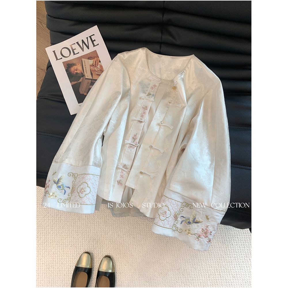 ASAYA6012 – Blush Heritage Embroidered Jacket 🌸🕊️