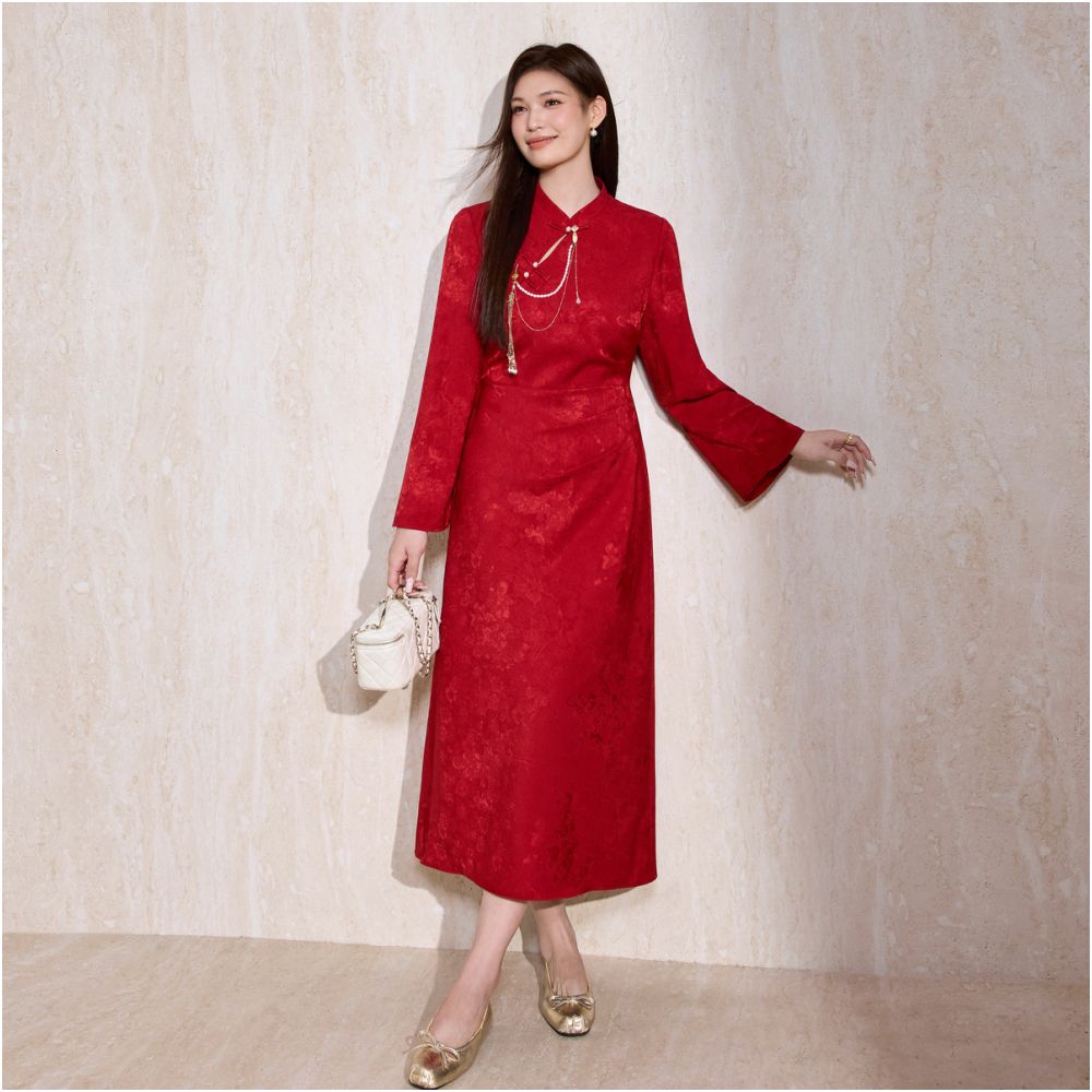 ASAYA6026 – Imperial Grace Red Qipao Dress ❤️✨