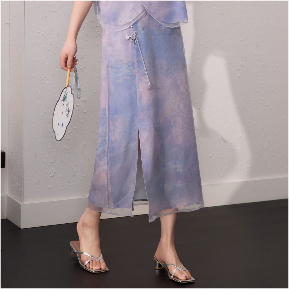 ASAYA6029 – Celestial Mist Mandarin Set 🌫️💜