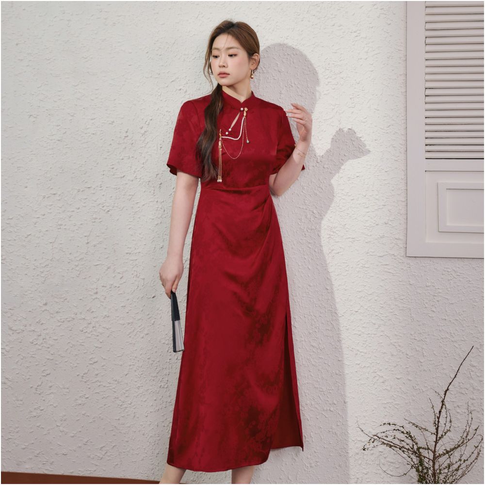 ASAYA6035 – Crimson Grace Cheongsam Dress ❤️✨