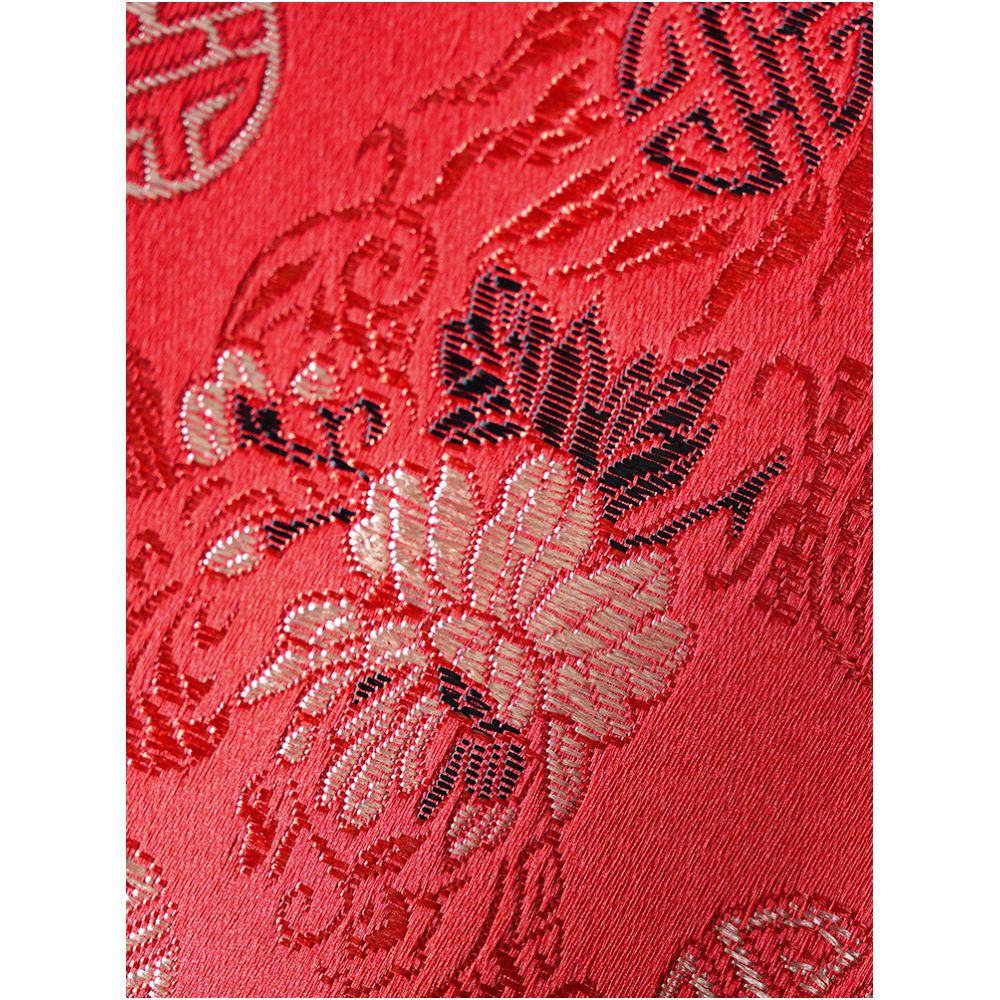 Red silk brocade jacquard new Chinese style vest for women unique light Chinese style button Tang suit top image 3