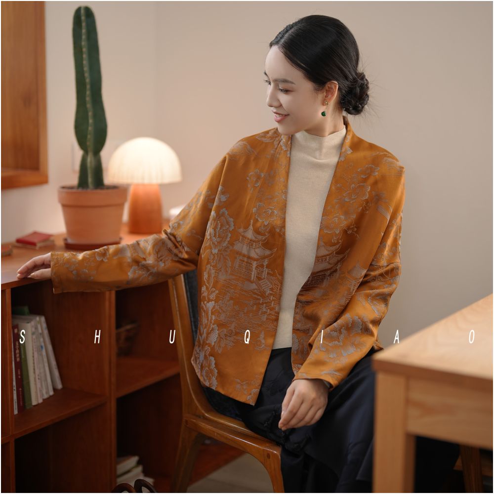 ASAYA6072 – Amber Heritage Brocade Jacket 🍂✨