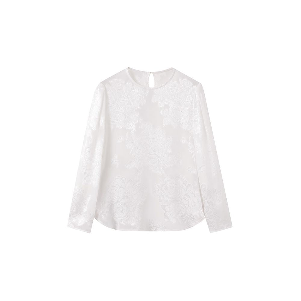 ASAYA6089 – Peony Sheer Elegance Blouse 🌿✨