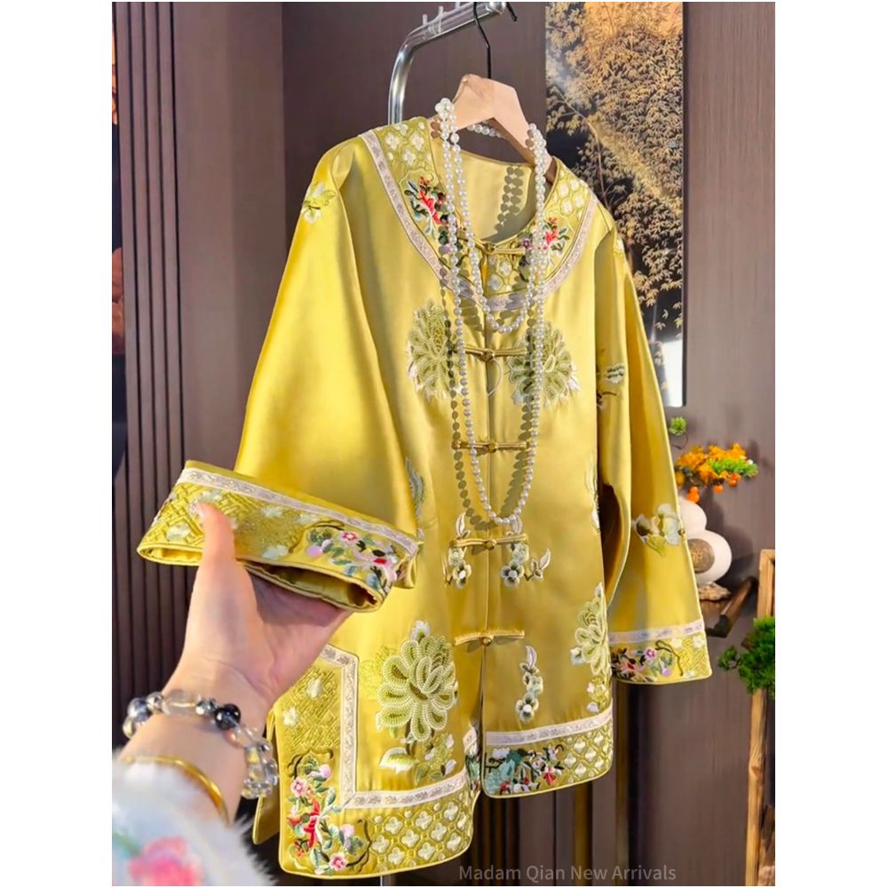 ASAYA6095 – Golden Peony Heritage Jacket 🌼✨