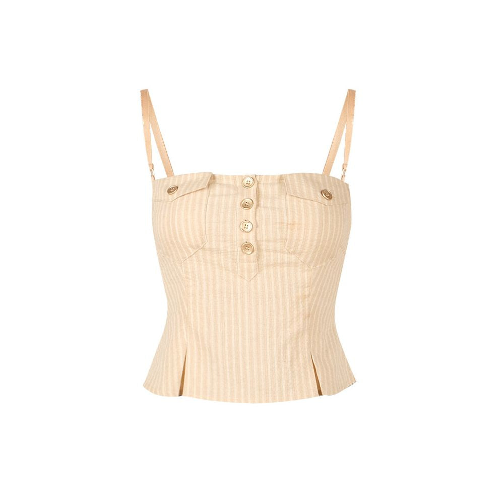 ASAYA6125 – Riviera Stripe Bustier Top 🌿✨