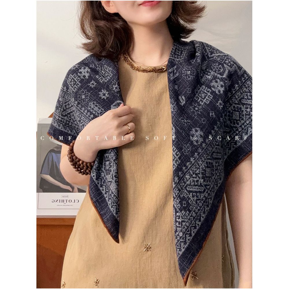 ASAYA6163 – Vintage Heritage Silk Wool Scarf ❤️🧣